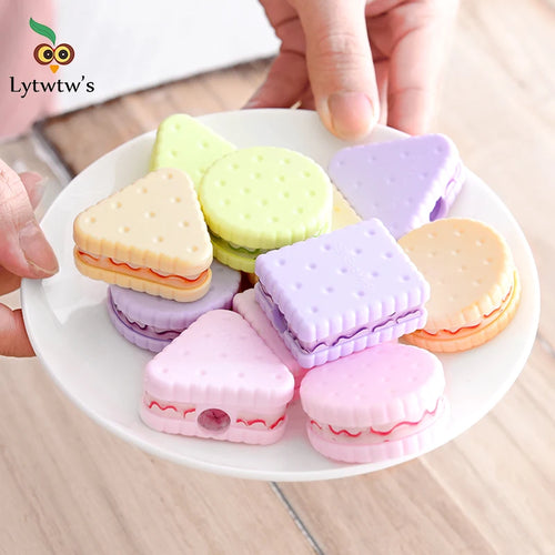 Lytwtw's Stationery School Office Supplies Cute Cookie Sharpener For