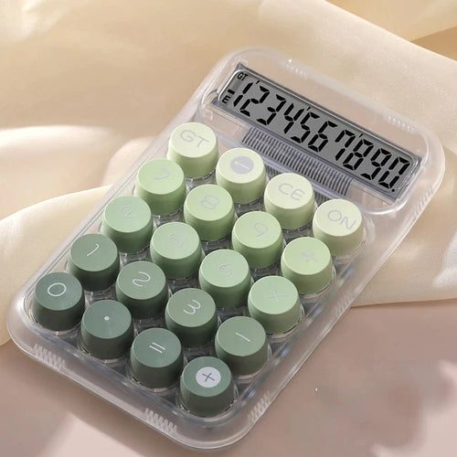 Circular Machine Calculators Large Display Mechanical Dot Keyboard