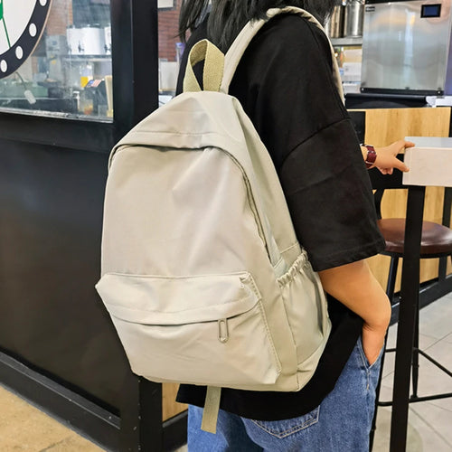 Women Schoolbag Waterproof Large Capacity School Backpack Smooth