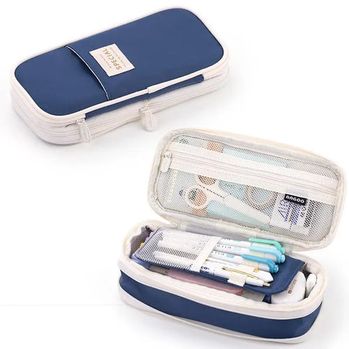 Kawaii Pencil Case Large Capacity Pen Bag Double Layer for Students