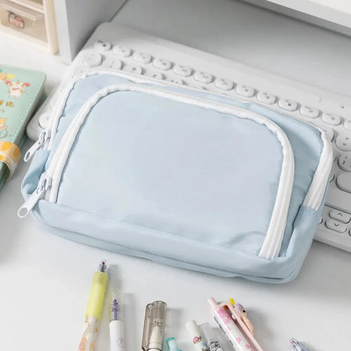 Kawaii Pencil Case 3 Layers Cute Pen Bag Large Capacity Korean