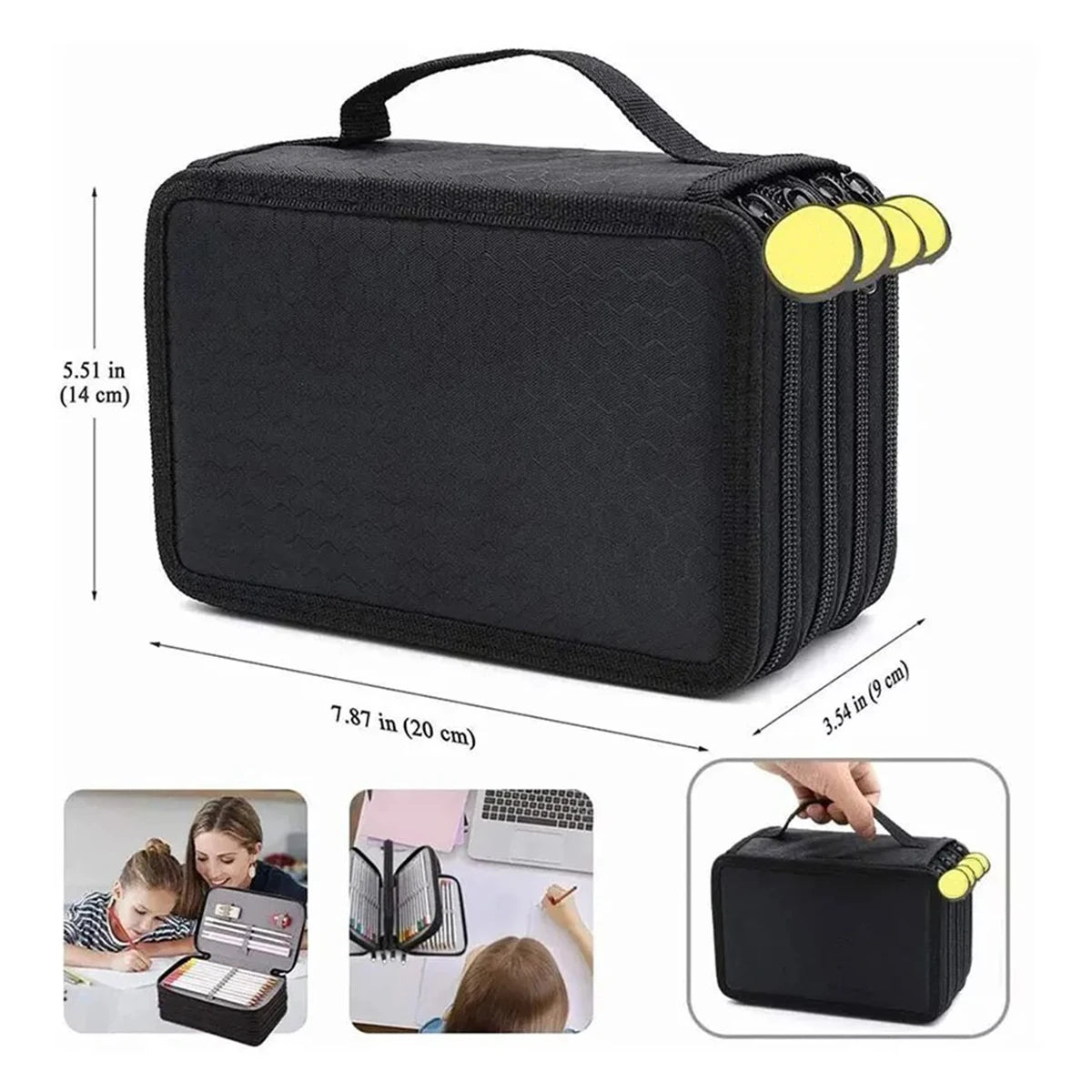 72 Holes Four layers Pencil Case Large Capacity Kawaii Pen Storage Bag