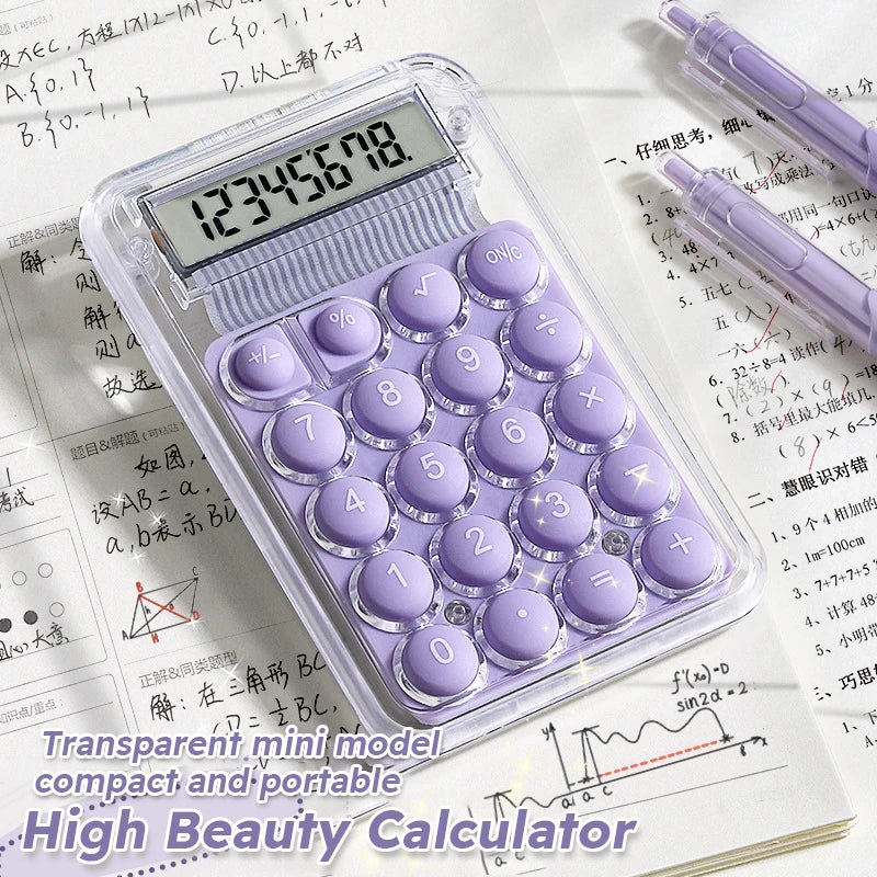 Cute Silent Calculator Mini Version Learning Auxiliary Small Portable