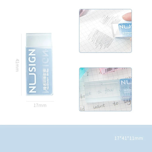 1/36Pcs Lovely Transparent Eraser for Kids Ins Simplicity Solid Color
