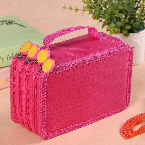 72 Holes Four layers Pencil Case Large Capacity Kawaii Pen Storage Bag