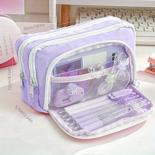 Multi Layer Pencil Case Large Capacity Kawaii Pen Box Cute Pen Holder