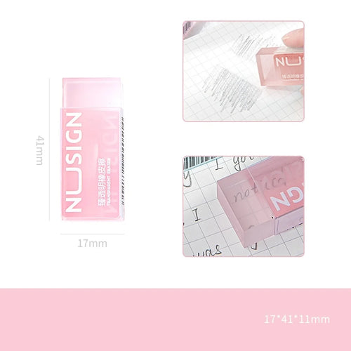 1/36Pcs Lovely Transparent Eraser for Kids Ins Simplicity Solid Color