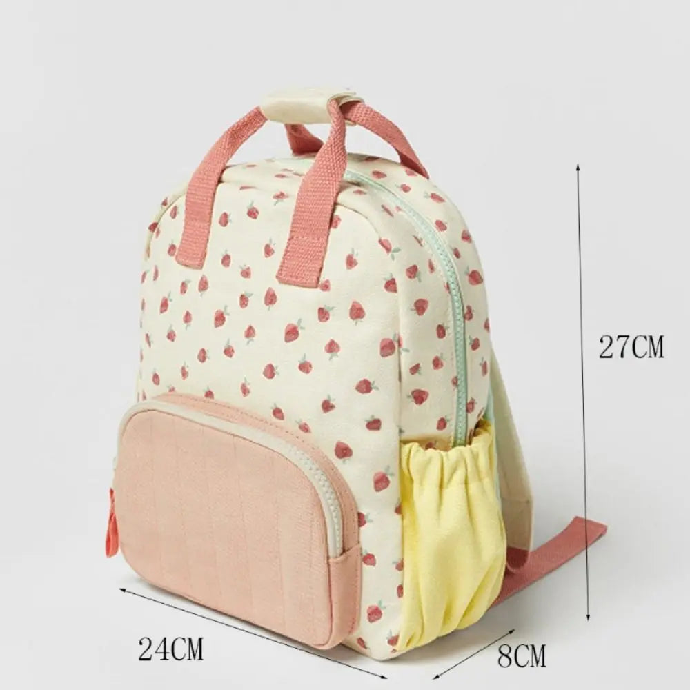 Personalized Embroidered Strawberry Kid Backpack Customized Children's