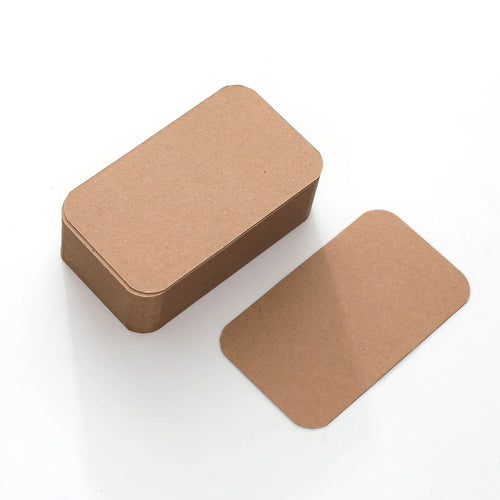 20/50/100pcs Color Kraft Paper Card Retro Double Sided Word Card DIY