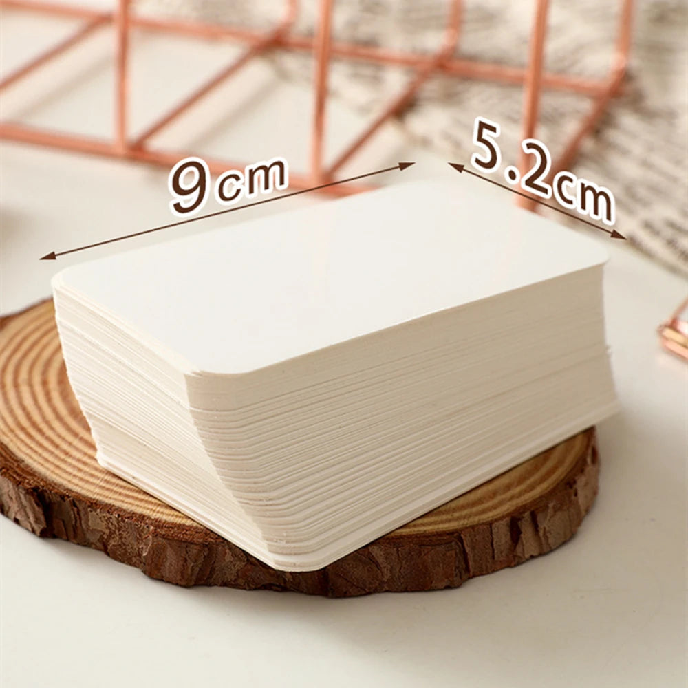 20/50/100pcs Color Kraft Paper Card Retro Double Sided Word Card DIY