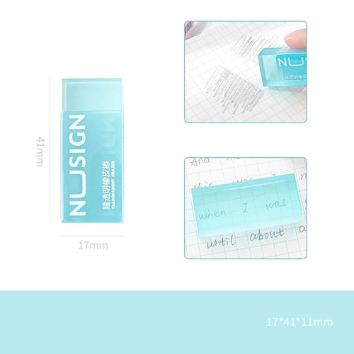 1/36Pcs Lovely Transparent Eraser for Kids Ins Simplicity Solid Color