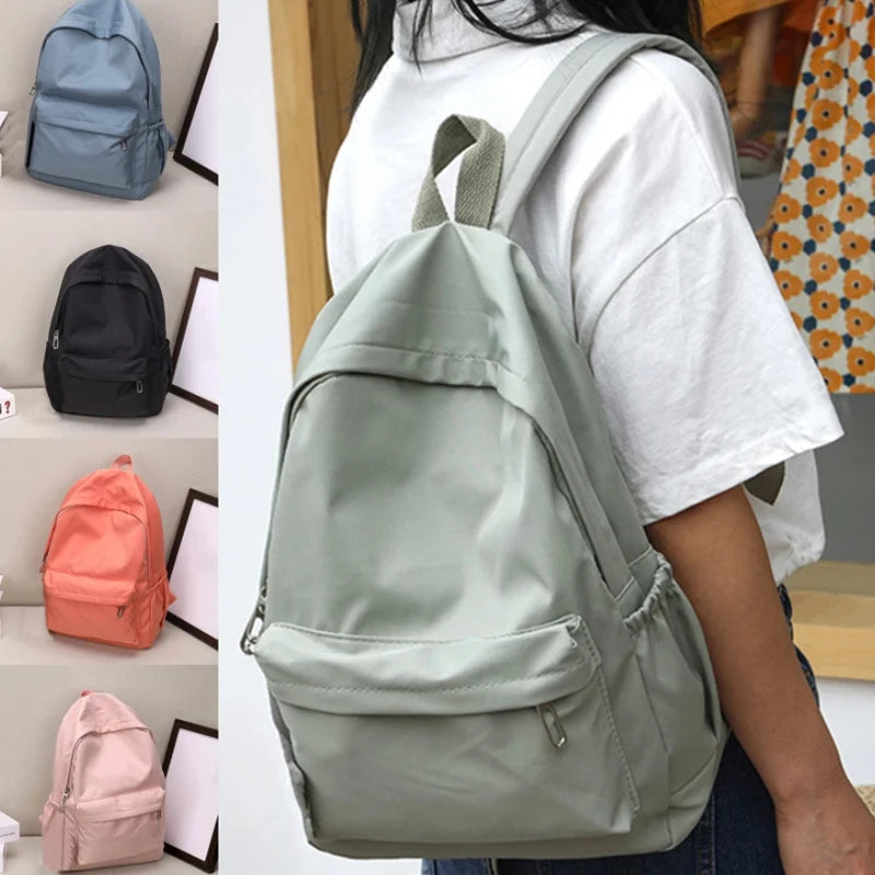 Women Schoolbag Waterproof Large Capacity School Backpack Smooth