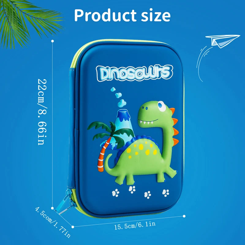 Cool Dinosaur Pencil Case Stationery Set Unicorn 3D EVA Pencil Box