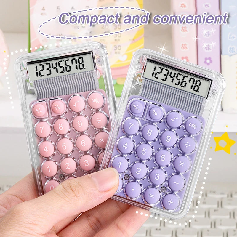 Cute Silent Calculator Mini Version Learning Auxiliary Small Portable