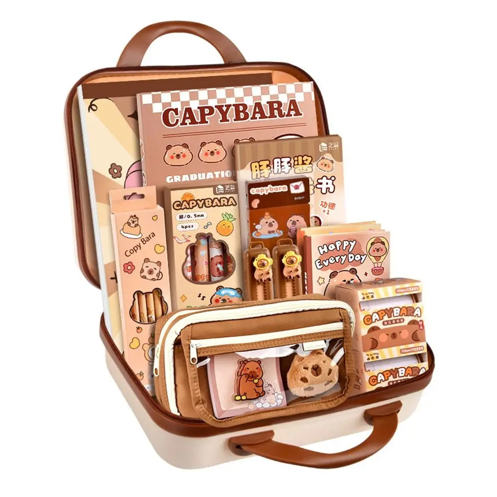 Large Capacity Gift Box Capybara Stationery Set Pencil Case Abundant