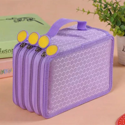 72 Holes Four layers Pencil Case Large Capacity Kawaii Pen Storage Bag