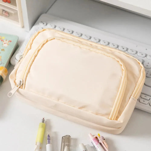 Kawaii Pencil Case 3 Layers Cute Pen Bag Large Capacity Korean