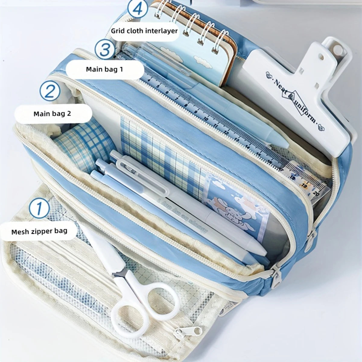Multi Layer Pencil Case Large Capacity Kawaii Pen Box Cute Pen Holder