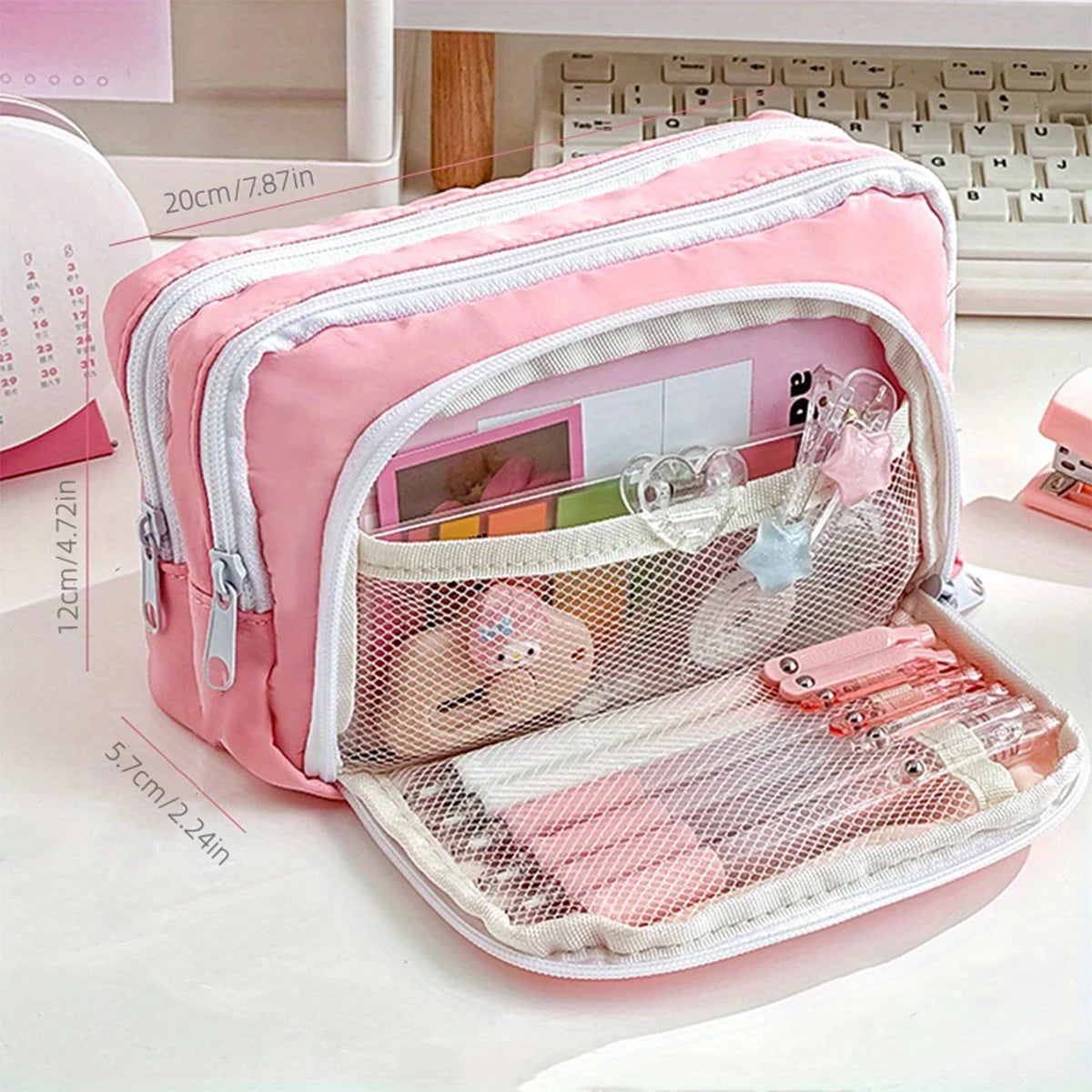 Multi Layer Pencil Case Large Capacity Kawaii Pen Box Cute Pen Holder