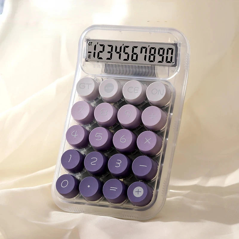 Circular Machine Calculators Large Display Mechanical Dot Keyboard