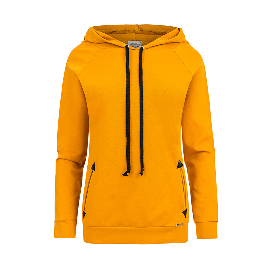 Numoco 262-1 Hooded sweatshirt with pockets - mustard