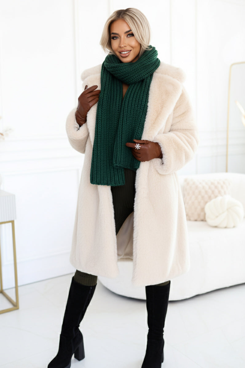 Kocula 619-2 Comfortable and elegant ribbed women's jumpsuit with a neckline - khaki-8