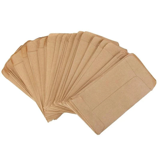 100pcs/lot 6x10cm Kraft Paper Bag Mini Envelope Gift Candy Bags Snack