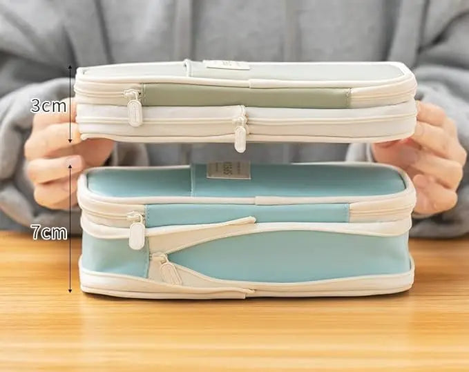 Kawaii Pencil Case Large Capacity Pen Bag Double Layer for Students