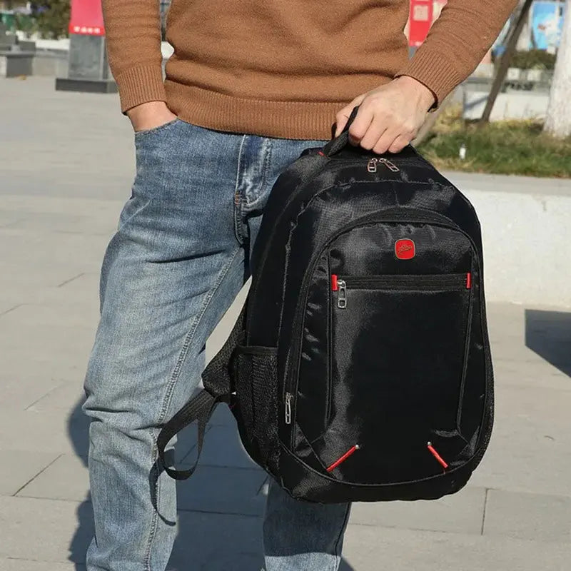Large-capacity Student School Bag Casual Solid Color Backpack Material