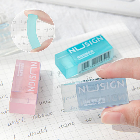 1/36Pcs Lovely Transparent Eraser for Kids Ins Simplicity Solid Color