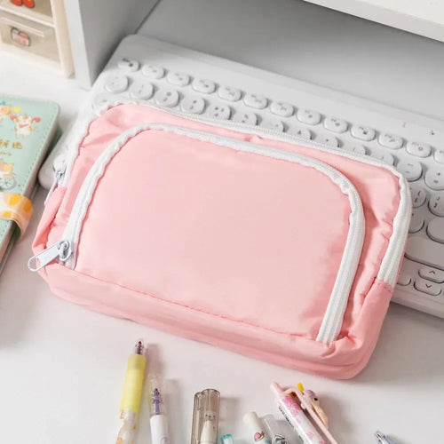 Kawaii Pencil Case 3 Layers Cute Pen Bag Large Capacity Korean