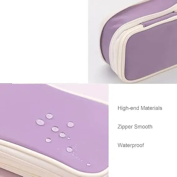 Kawaii Pencil Case Large Capacity Pen Bag Double Layer for Students