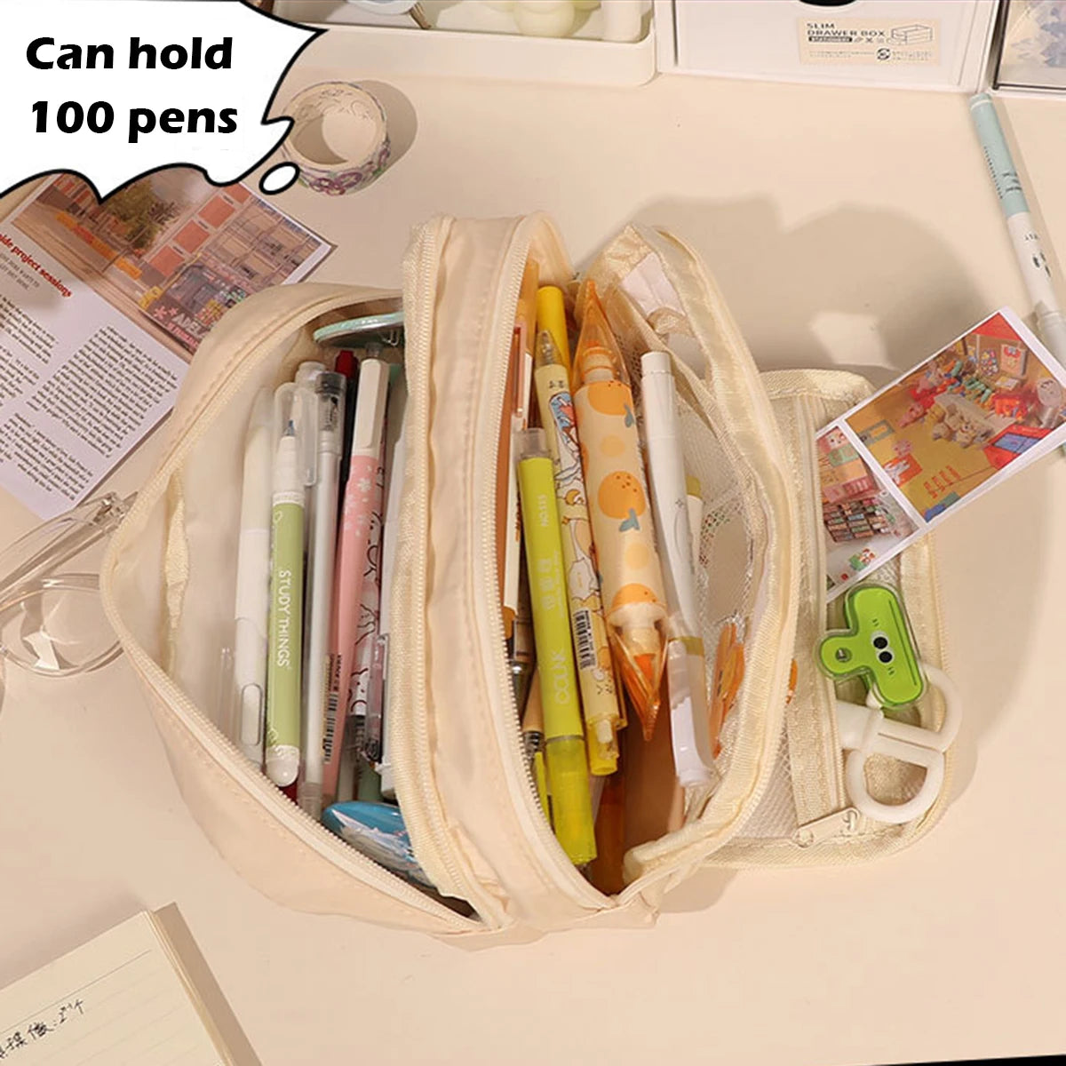 Multi Layer Pencil Case Large Capacity Kawaii  Pen Box Cute Pen Holder