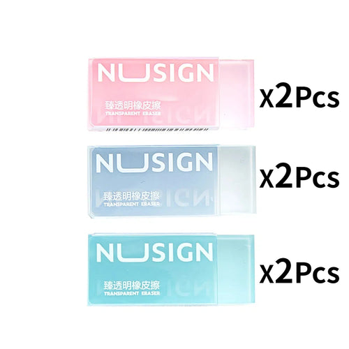 1/36Pcs Lovely Transparent Eraser for Kids Ins Simplicity Solid Color