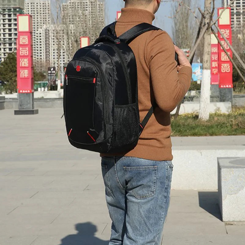 Large-capacity Student School Bag Casual Solid Color Backpack Material