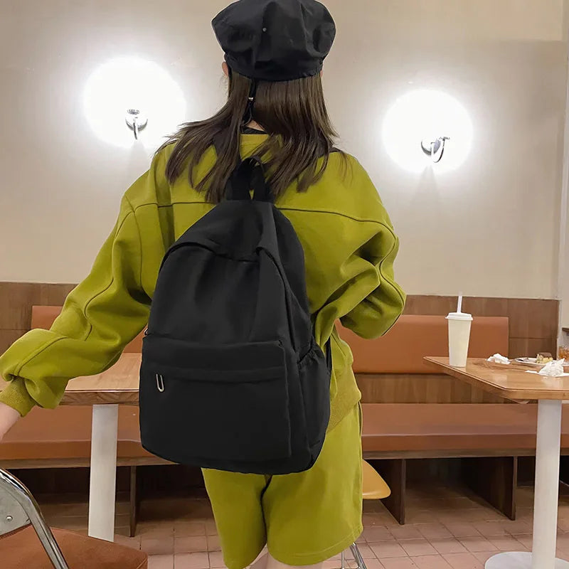 Women Schoolbag Waterproof Large Capacity School Backpack Smooth