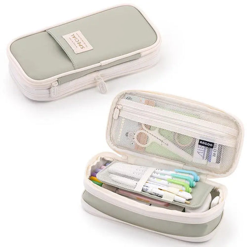 Kawaii Pencil Case Large Capacity Pen Bag Double Layer for Students